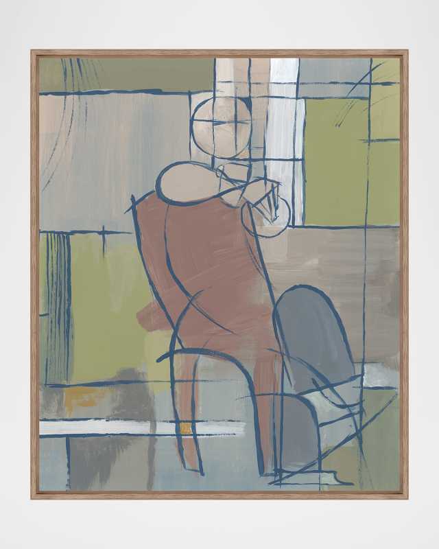 "Solitary Figure" Framed Giclee by Sam Nash, 37.25" x 44.25"